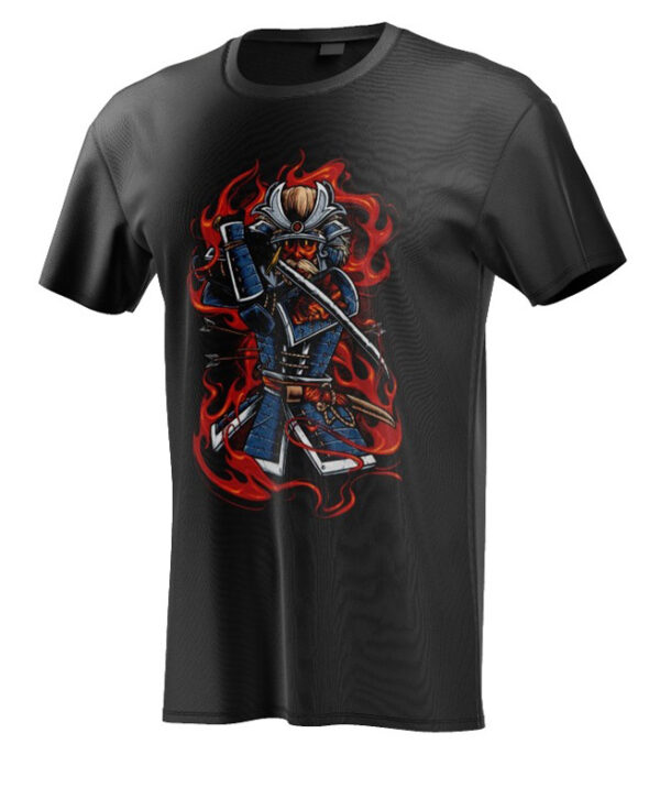 T-shirt Samurai on fire