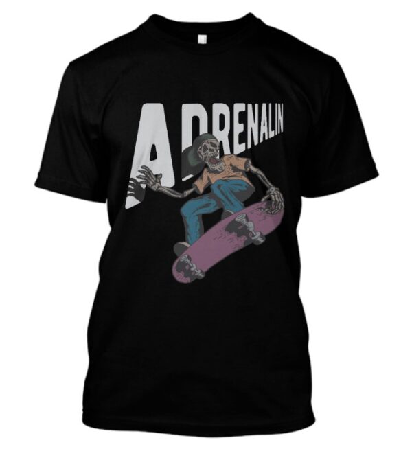 skeleton skateboard t-shirt