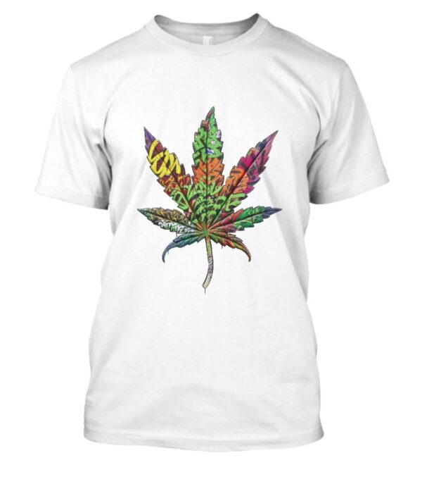 marijuana leaves t-shirt