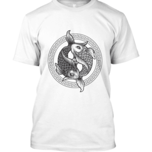 T-shirt Yin yang koi fish